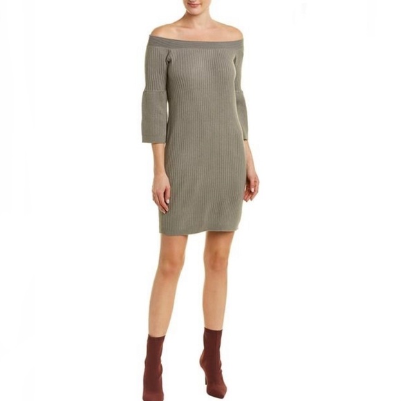 NWT BB Dakota Off-the-shoulder Sweater Dress Size Medium - Picture 1 of 8